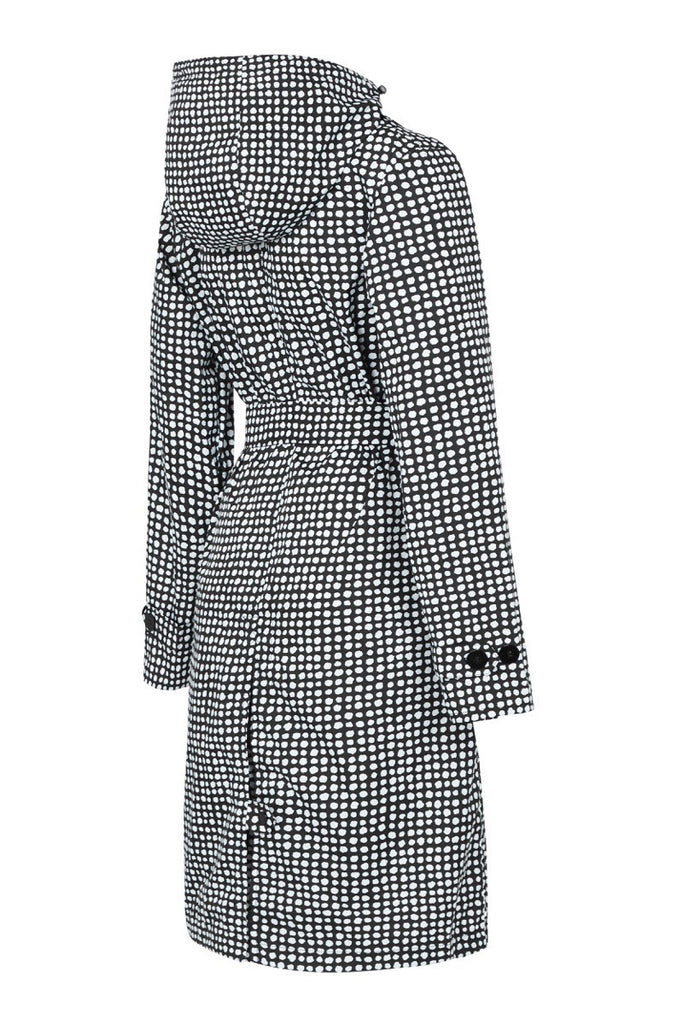 WOMENS 'TRENCH' RAINCOAT IN BLACK DALMATIAN