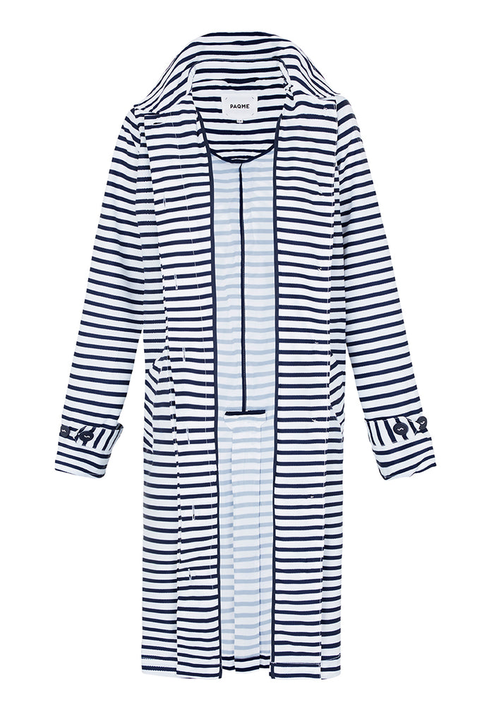WOMENS 'TRENCH' RAINCOAT IN ZIG STRIPE