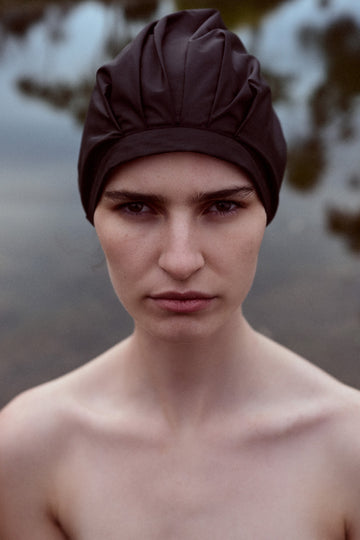 RECYCLED SHOWERCAP - BLACK | PAQME