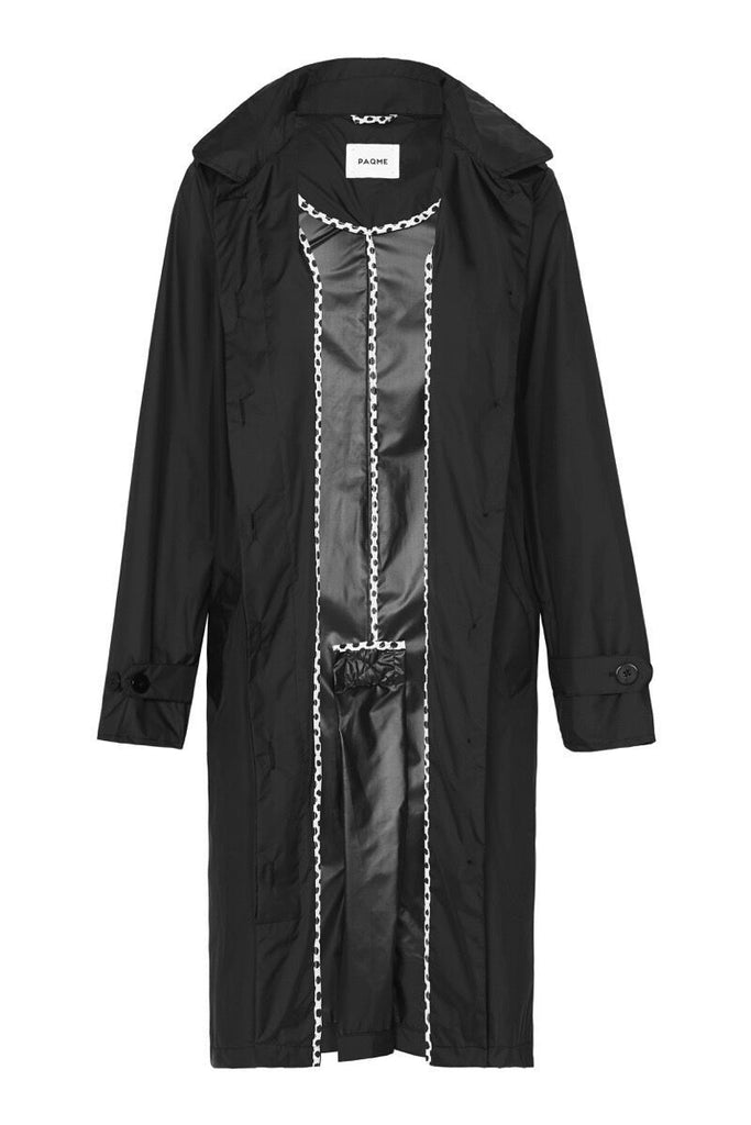 WOMENS 'TRENCH' RAINCOAT IN BLACK