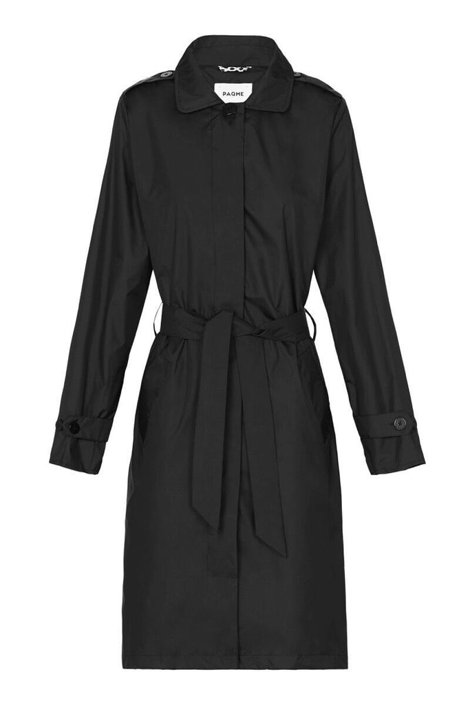 WOMENS 'TRENCH' RAINCOAT IN BLACK