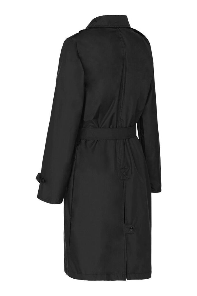 WOMENS 'TRENCH' RAINCOAT IN BLACK