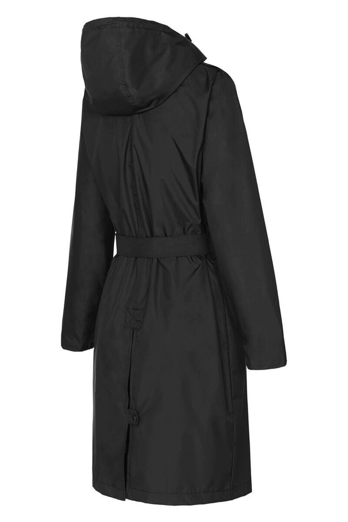 WOMENS 'TRENCH' RAINCOAT IN BLACK